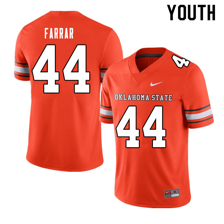 Youth #44 Kamryn Farrar Oklahoma State Cowboys College Football Jerseys Sale-Alternate Orange